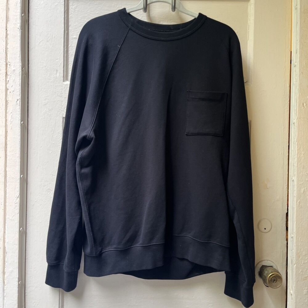 Todd Synder Sweatshirt Sz L Black Foundation Pocket Minimalist Normcore Staples